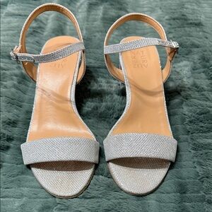Naturalizer Shimmering Silver Heels